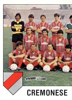 Figurina Squadra Cremonese (puzzle 1) - Calcio Flash 1985 n. 81 - Edizioni Flash