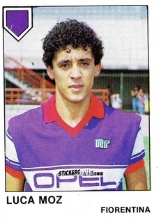 Cromo Luca Moz - Calcio Flash 1985 n. 108 - Edizioni Flash