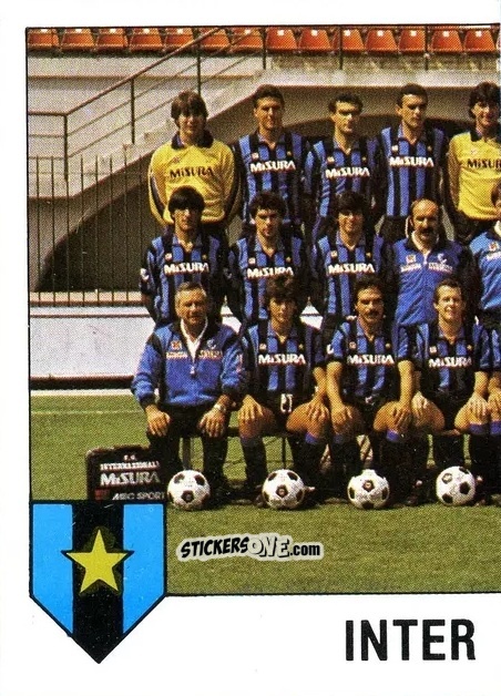 Sticker Squadra Inter (puzzle 1) - Calcio Flash 1985 n. 119 - Edizioni Flash