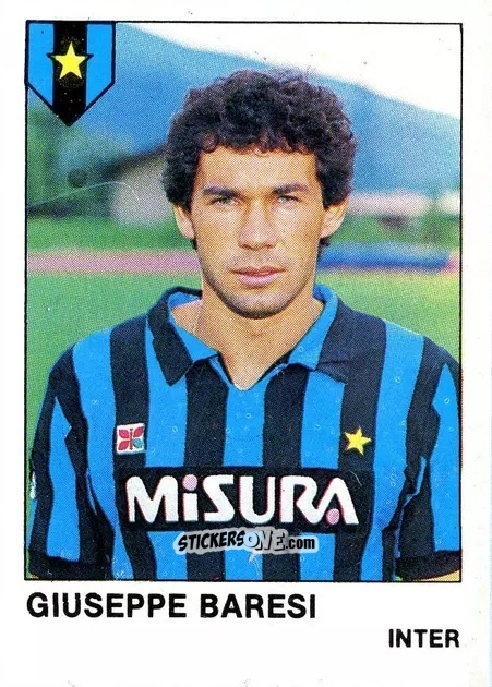 Cromo Giuseppe Baresi - Calcio Flash 1985 n. 125 - Edizioni Flash