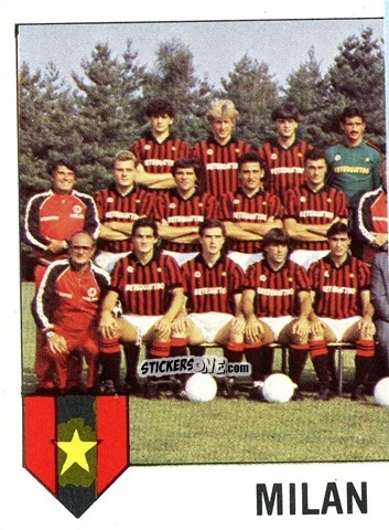 Cromo Squadra Milan (puzzle 1) - Calcio Flash 1985 n. 176 - Edizioni Flash