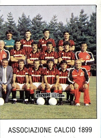 Cromo Squadra Milan (puzzle 2) - Calcio Flash 1985 n. 177 - Edizioni Flash
