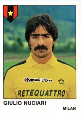 Sticker Giulio Nuciari - Calcio Flash 1985 n. 179 - Edizioni Flash