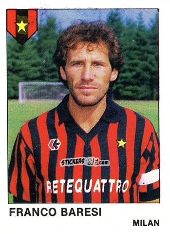 Sticker Franco Baresi - Calcio Flash 1985 n. 180 - Edizioni Flash