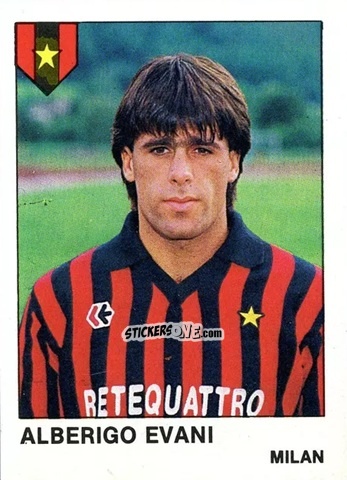 Sticker Alberigo Evani - Calcio Flash 1985 n. 183 - Edizioni Flash