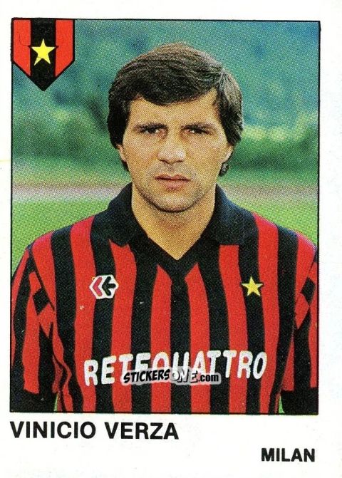 Cromo Vinicio Verza - Calcio Flash 1985 n. 186 - Edizioni Flash