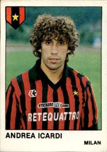 Sticker Andrea Icardi - Calcio Flash 1985 n. 187 - Edizioni Flash