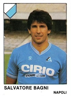 Sticker Salvatore Bagni - Calcio Flash 1985 n. 204 - Edizioni Flash