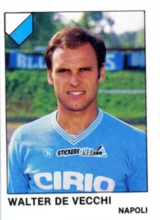 Figurina Walter De Vecchi - Calcio Flash 1985 n. 206 - Edizioni Flash