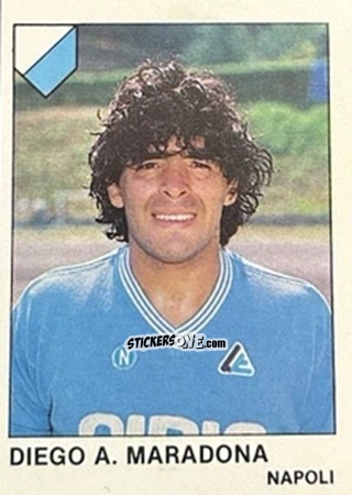 Cromo Diego A. Maradona - Calcio Flash 1985 n. 210 - Edizioni Flash