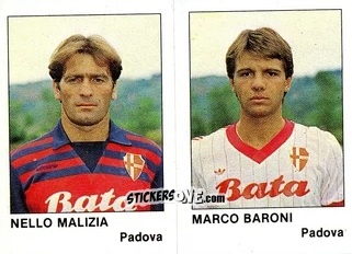 Figurina Nello Malizia / Marco Baroni - Calcio Flash 1985 n. 387 - Edizioni Flash