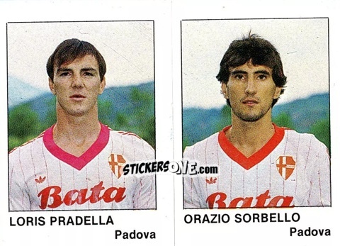Cromo Loris Pradella / Orazio Sorbello - Calcio Flash 1985 n. 392 - Edizioni Flash