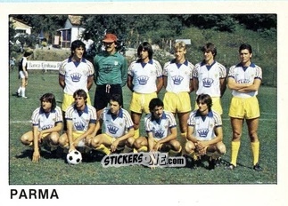 Figurina Squadra Parma - Calcio Flash 1985 n. 393 - Edizioni Flash