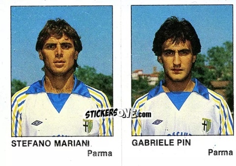 Sticker Stefano Mariani / Gabriele Pin - Calcio Flash 1985 n. 397 - Edizioni Flash