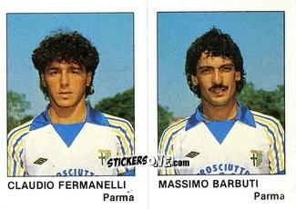 Figurina Claudio Fermanelli / Massimo Barbuti - Calcio Flash 1985 n. 398 - Edizioni Flash