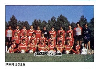 Figurina Squadra Perugia - Calcio Flash 1985 n. 400 - Edizioni Flash