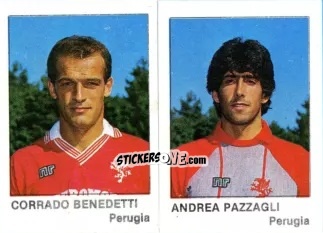 Cromo Andrea Pazzagli / Corrado Benedetti - Calcio Flash 1985 n. 401 - Edizioni Flash