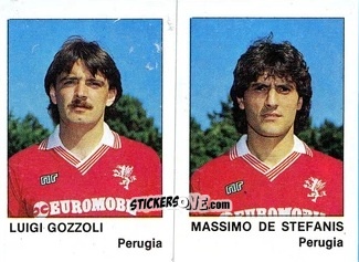 Sticker Massimo De Stefanis / Luigi Gozzoli - Calcio Flash 1985 n. 403 - Edizioni Flash