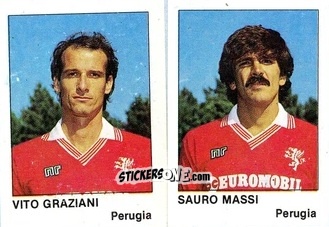 Cromo Sauro Massi / Vito Graziani - Calcio Flash 1985 n. 404 - Edizioni Flash