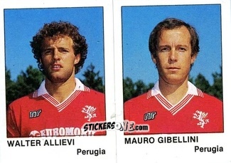 Cromo Walter Allievi / Mauro Gibellini - Calcio Flash 1985 n. 405 - Edizioni Flash