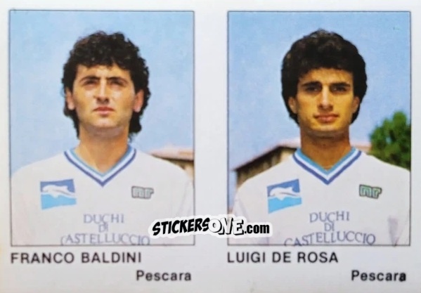 Cromo Franco Baldini / Luigi De Rosa - Calcio Flash 1985 n. 411 - Edizioni Flash