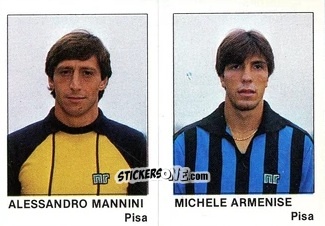 Cromo Alessandro Mannini / Michele Armenise - Calcio Flash 1985 n. 415 - Edizioni Flash