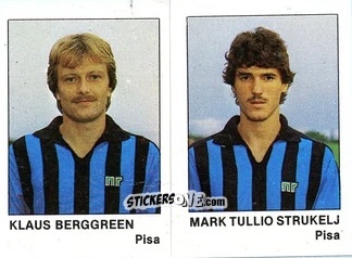 Figurina Mark Tullio Strukelj / Klaus Berggreen - Calcio Flash 1985 n. 419 - Edizioni Flash