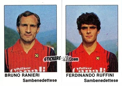 Sticker Bruno Ranieri / Ferdinando Ruffini - Calcio Flash 1985 n. 425A - Edizioni Flash