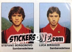 Figurina Stefano Borgonovo / Luca Biringozzi - Calcio Flash 1985 n. 426B - Edizioni Flash