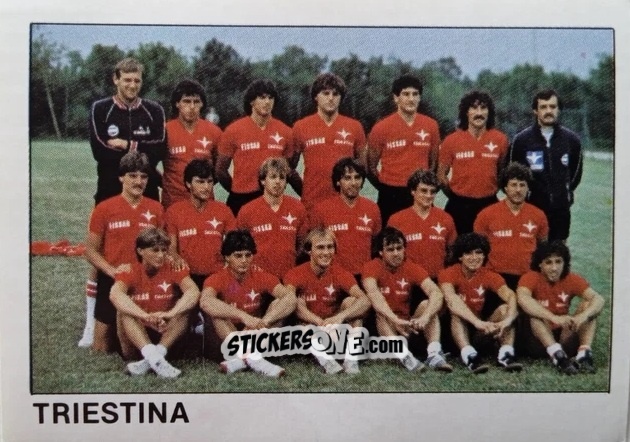 Cromo Squadra Triestina - Calcio Flash 1985 n. 435 - Edizioni Flash