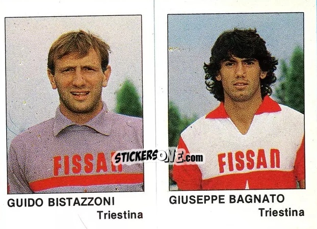 Figurina Guido Bistazzoni / Giuseppe Bagnato - Calcio Flash 1985 n. 436 - Edizioni Flash