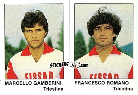 Cromo Marcello Gamberini / Francesco Romano - Calcio Flash 1985 n. 440 - Edizioni Flash