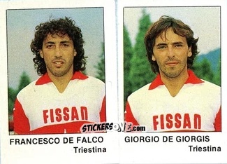 Sticker Francesco De Falco / Giorgio De Giorgis - Calcio Flash 1985 n. 441 - Edizioni Flash