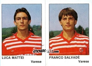 Cromo Luca Mattei / Franco Salvadè - Calcio Flash 1985 n. 446 - Edizioni Flash