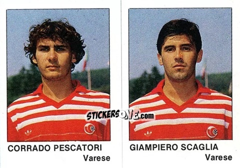 Cromo Corrado Pescatori / Giampiero Scaglia - Calcio Flash 1985 n. 448 - Edizioni Flash