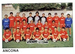 Cromo Squadra Ancona - Calcio Flash 1985 n. 449 - Edizioni Flash