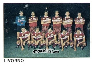 Figurina Squadra Livorno - Calcio Flash 1985 n. 456 - Edizioni Flash