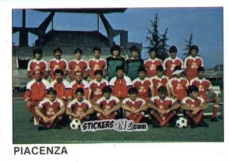 Cromo Squadra Piacenza - Calcio Flash 1985 n. 459 - Edizioni Flash