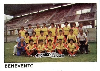 Cromo Squadra Benevento - Calcio Flash 1985 n. 471 - Edizioni Flash