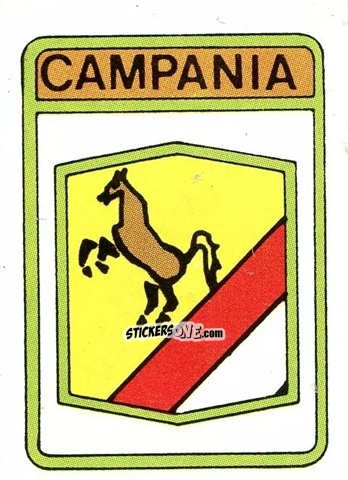 Sticker Scudetto Campania - Calcio Flash 1985 n. SC60 - Edizioni Flash