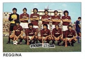 Cromo Squadra Reggina - Calcio Flash 1985 n. 484 - Edizioni Flash