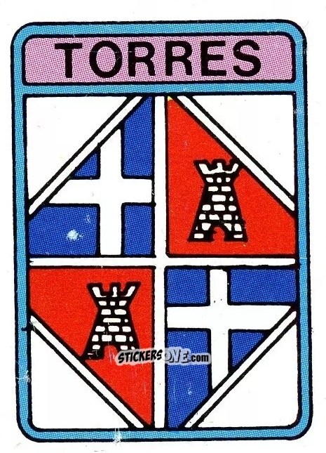 Sticker Scudetto Torres - Calcio Flash 1985 n. SC91 - Edizioni Flash