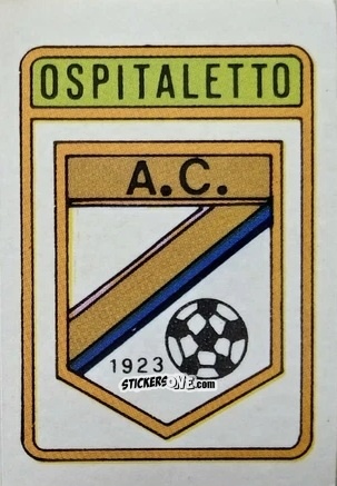 Sticker Scudetto Ospitaletto - Calcio Flash 1985 n. SC101 - Edizioni Flash