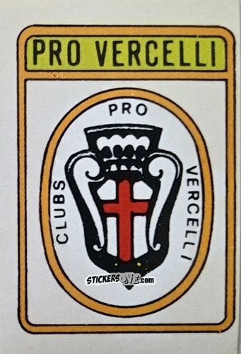 Sticker Scudetto Pro Vercelli - Calcio Flash 1985 n. SC106 - Edizioni Flash