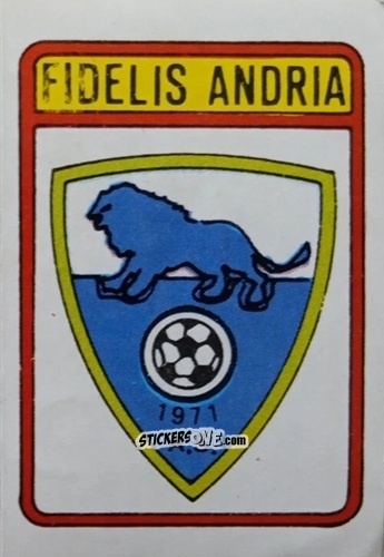 Cromo Scudetto Fidelis Andria - Calcio Flash 1985 n. SC118 - Edizioni Flash