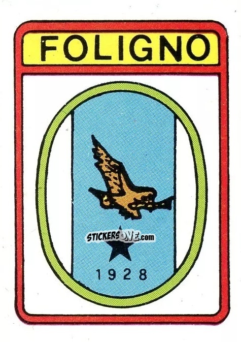 Sticker Scudetto Foligno - Calcio Flash 1985 n. SC119 - Edizioni Flash