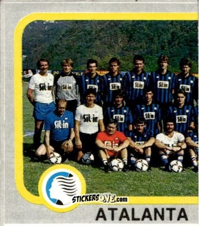 Figurina Squadra Atalanta (puzzle 1) - Calcio Flash 1986 n. 1 - Edizioni Flash