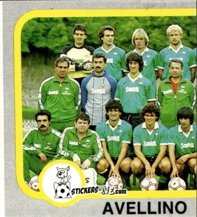 Cromo Squadra Avellino (puzzle 1) - Calcio Flash 1986 n. 19 - Edizioni Flash