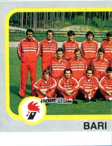 Cromo Squadra Bari (puzzle 1) - Calcio Flash 1986 n. 37 - Edizioni Flash