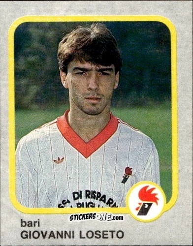 Sticker Giovanni Loseto - Calcio Flash 1986 n. 43 - Edizioni Flash